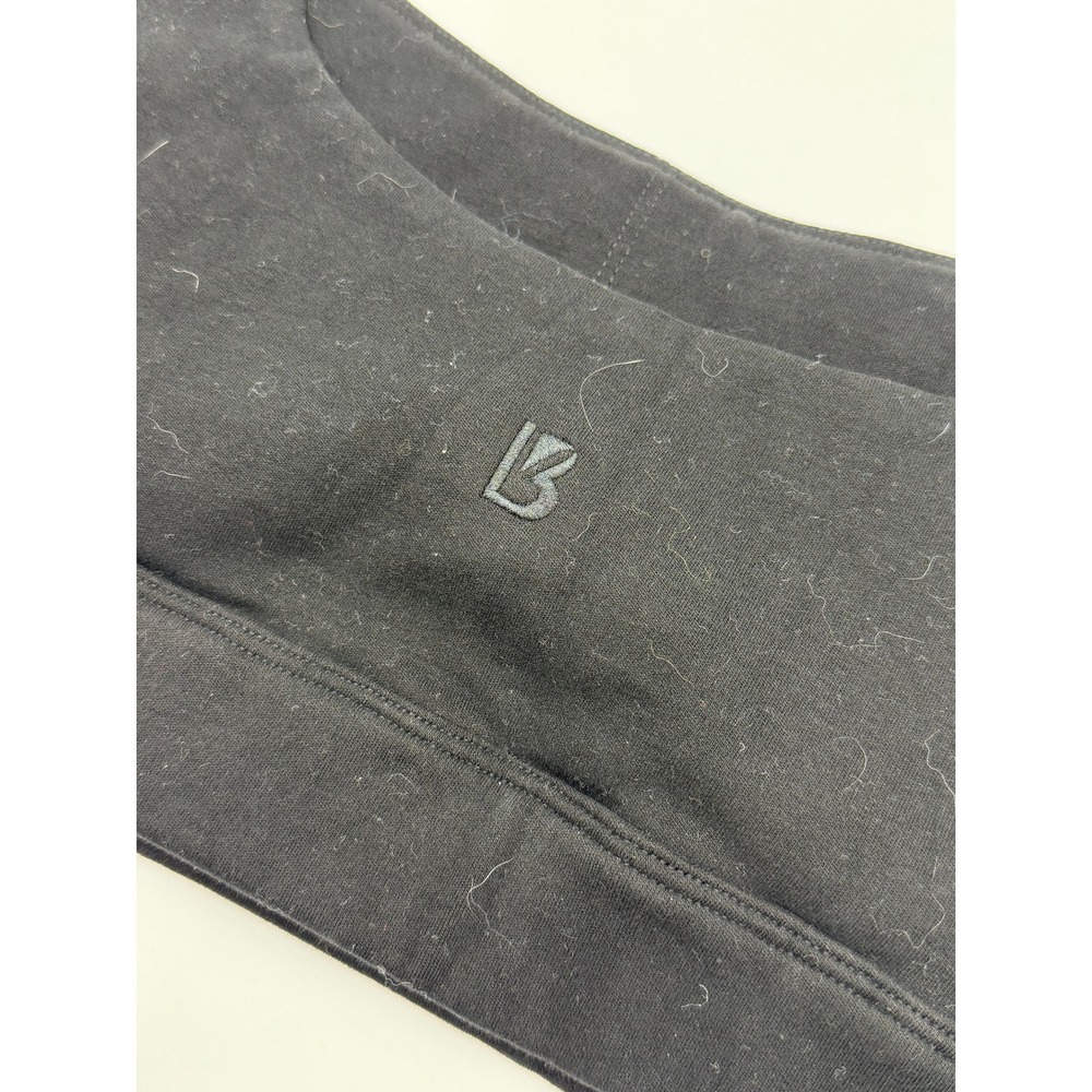 BuffBunny Collection Cotton Black Sports Bra Yoga Gym - Picture 2 of 4